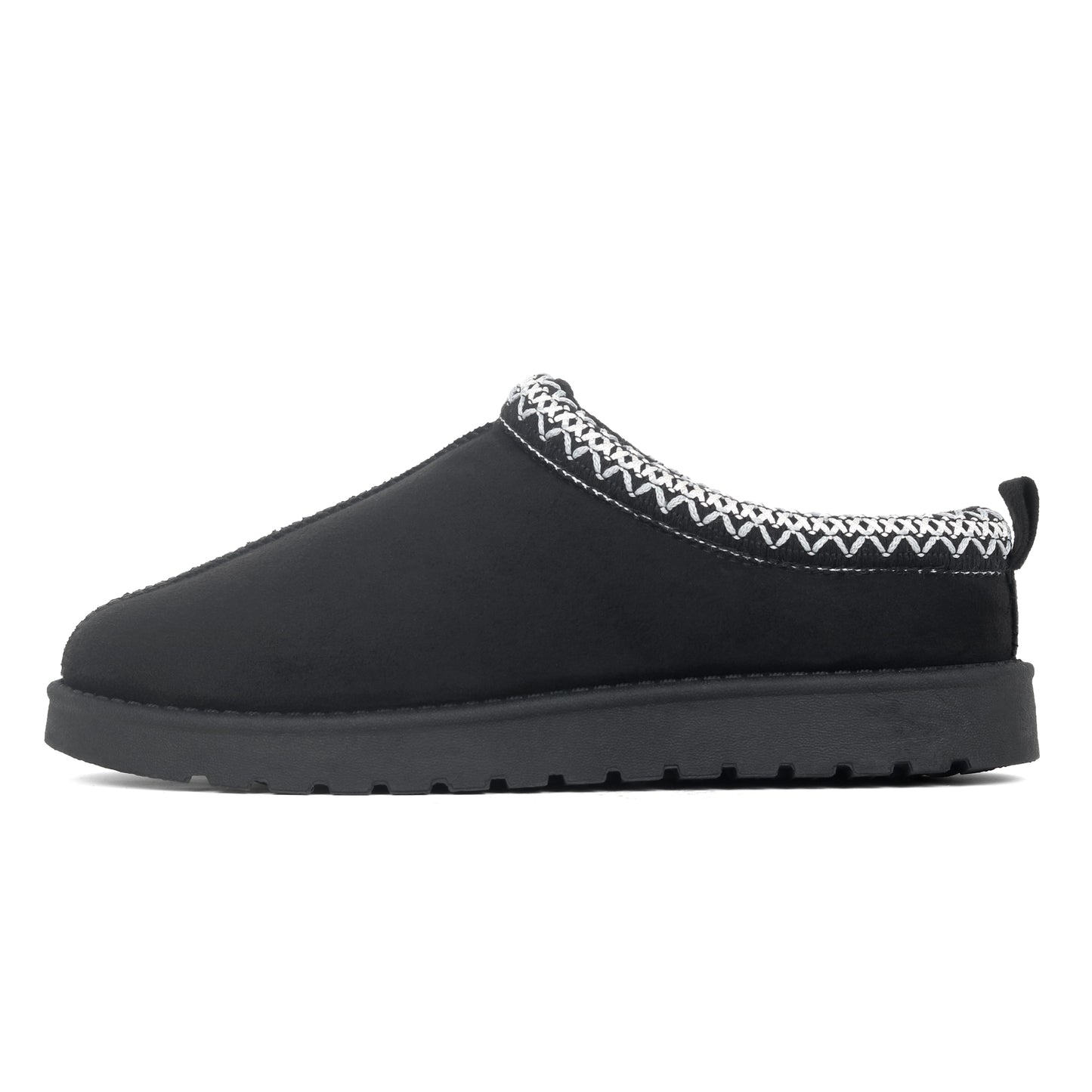 Nexsus Plus Ladies Women Black Faux Suede And Fur Lined Flatform Indoor Outdoor Warm And Cosy Comfy Slippers Size UK 3-8