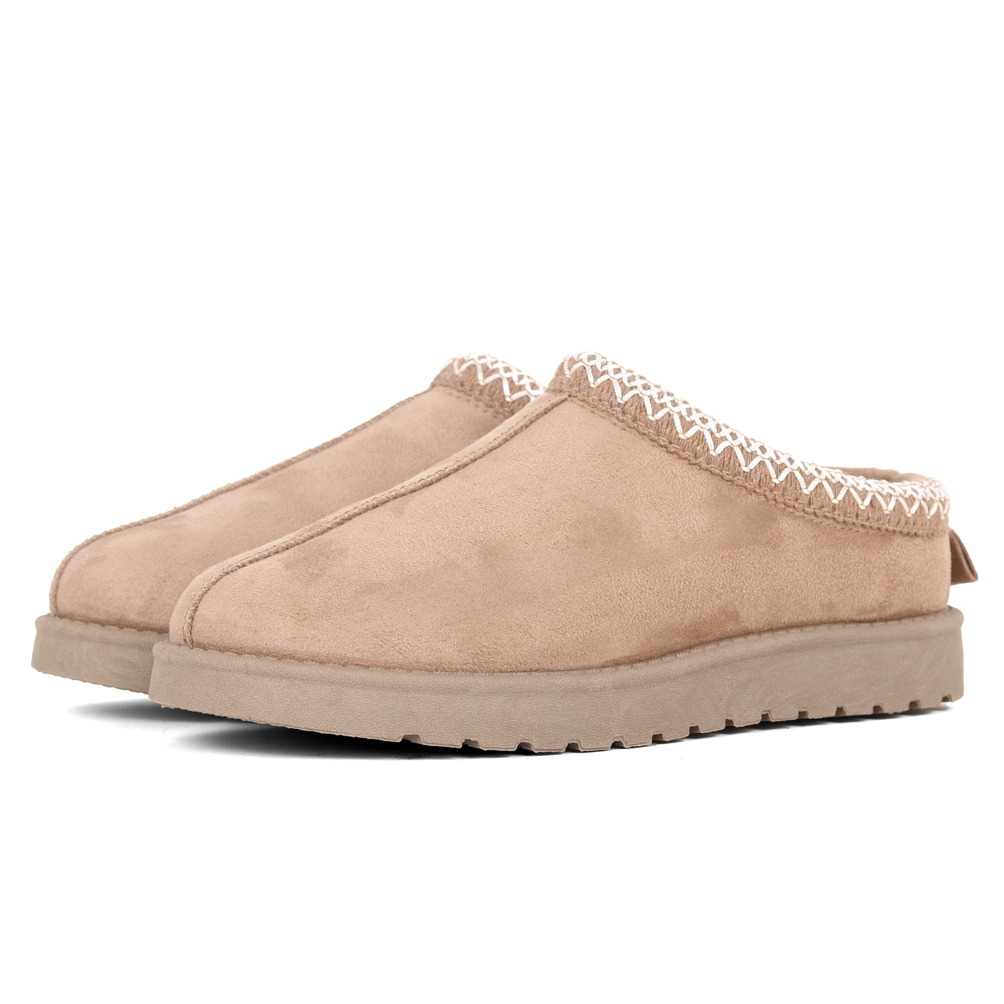 Nexsus Plus Ladies Women Flatform Khaki Faux Suede And Fur Lined Flatform Indoor Outdoor Warm And Cosy Comfy Slippers Size UK 3-8
