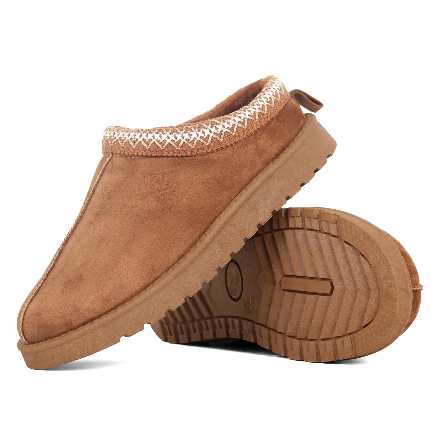 Nexsus Plus Ladies Women Flatform Camel Faux Suede And Fur Lined Flatform Indoor Outdoor Warm And Cosy Comfy Slippers Size UK 3-8