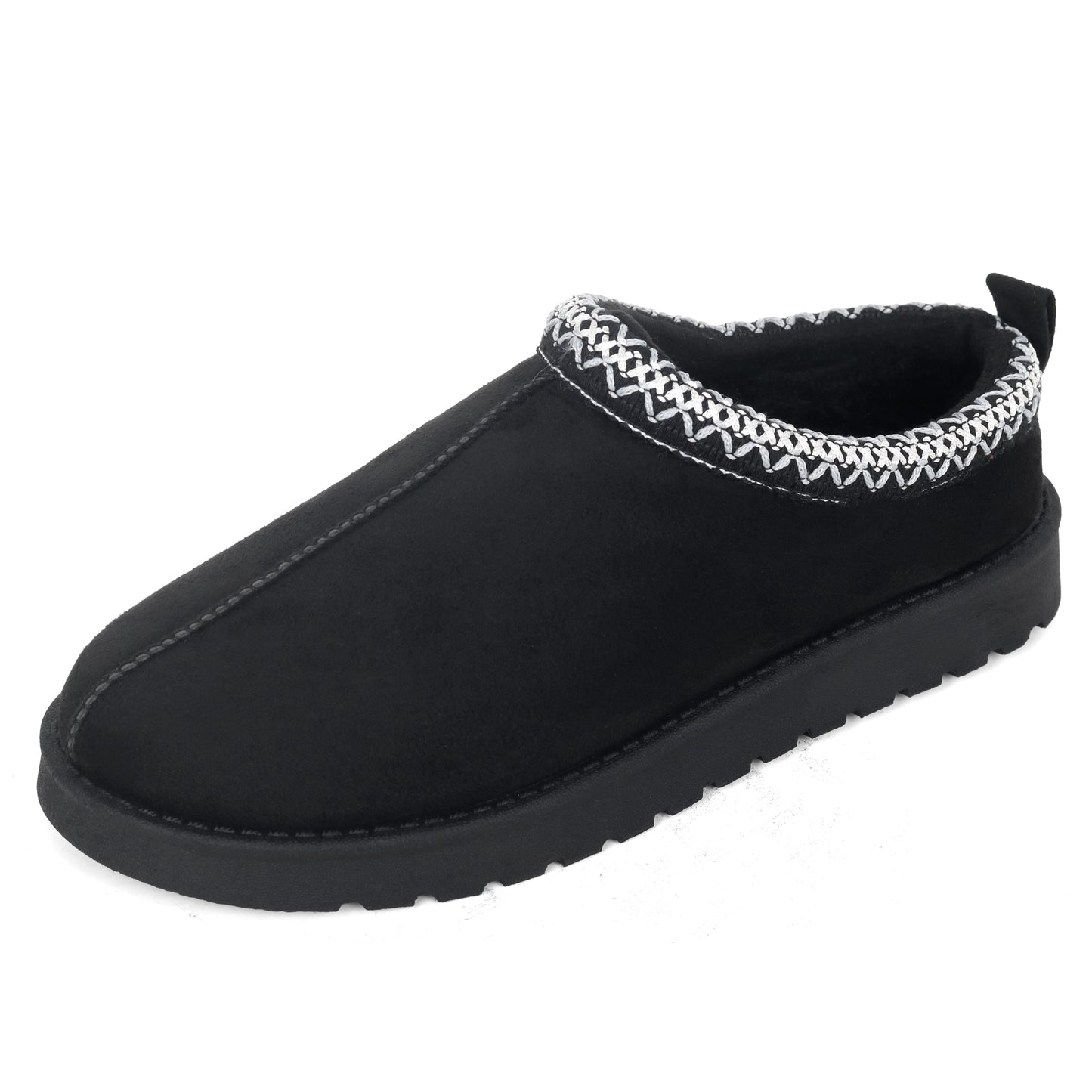 Nexsus Plus Ladies Women Black Faux Suede And Fur Lined Flatform Indoor Outdoor Warm And Cosy Comfy Slippers Size UK 3-8