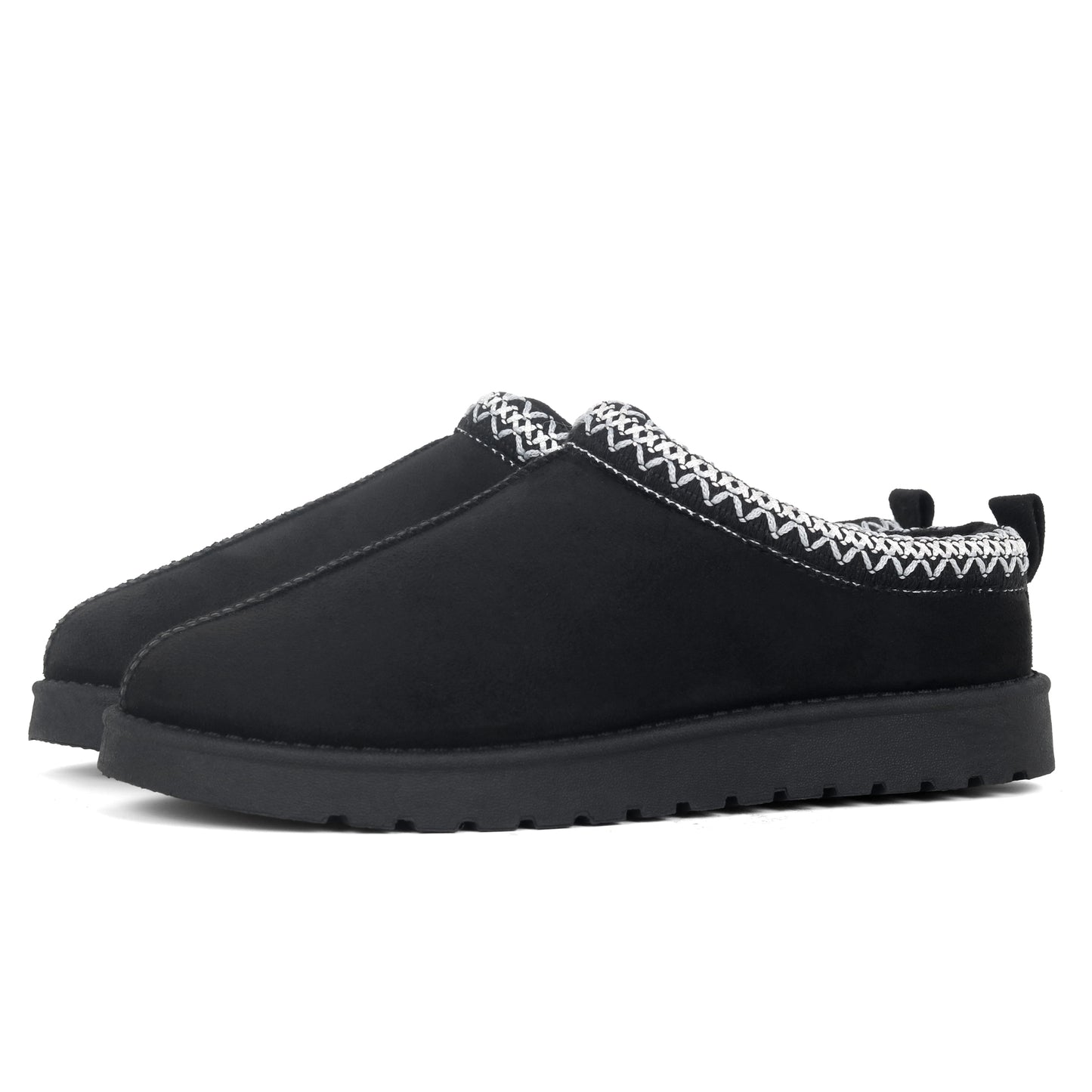 Nexsus Plus Ladies Women Black Faux Suede And Fur Lined Flatform Indoor Outdoor Warm And Cosy Comfy Slippers Size UK 3-8