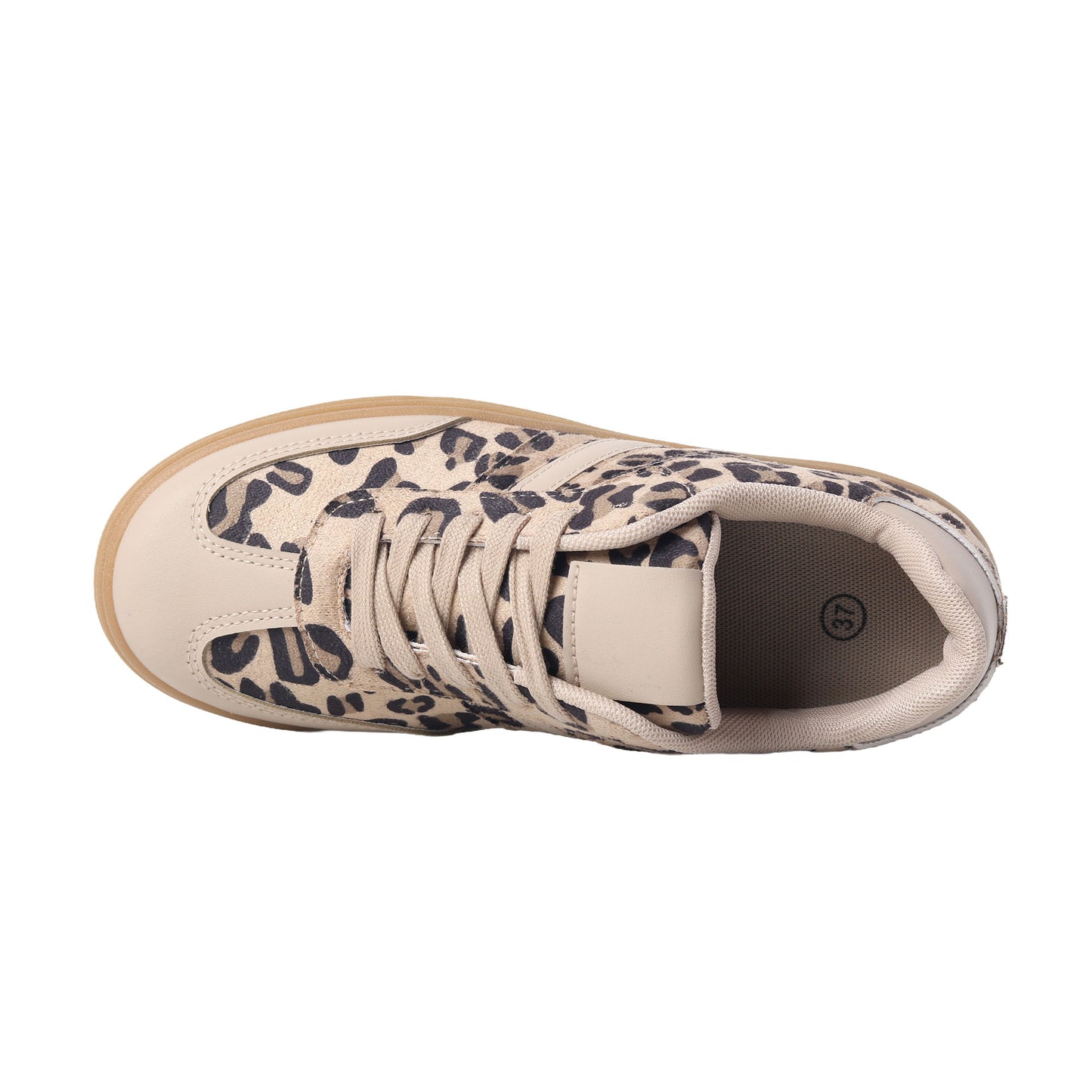 Nexsus Plus Ladies Women Leopard Faux Suede Lace U Chunky Platform Trainers Size UK 3-8