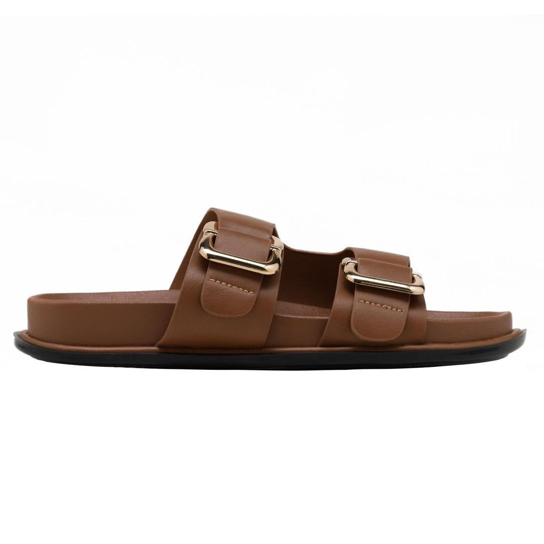 Nexsus Plus Gold Buckle Double-Strap Sandals (UK 3–8)
