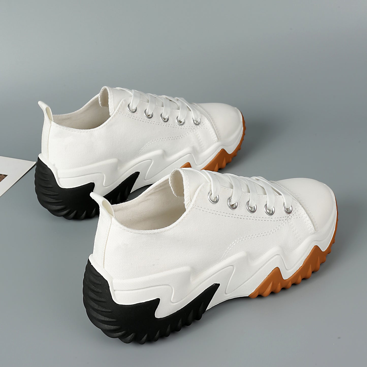 Nexsus Plus Ladies White Low-Top Canvas Trainers Size Uk 3-8