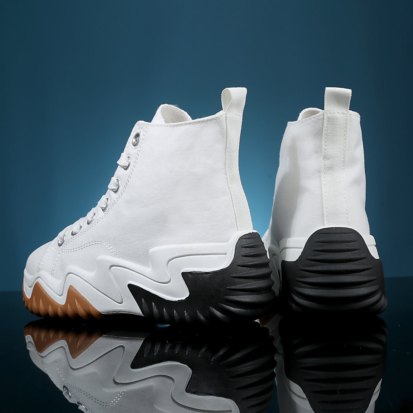 Nexsus Plus Ladies White Chunky Sole High Top Trainers Size UK 3-8