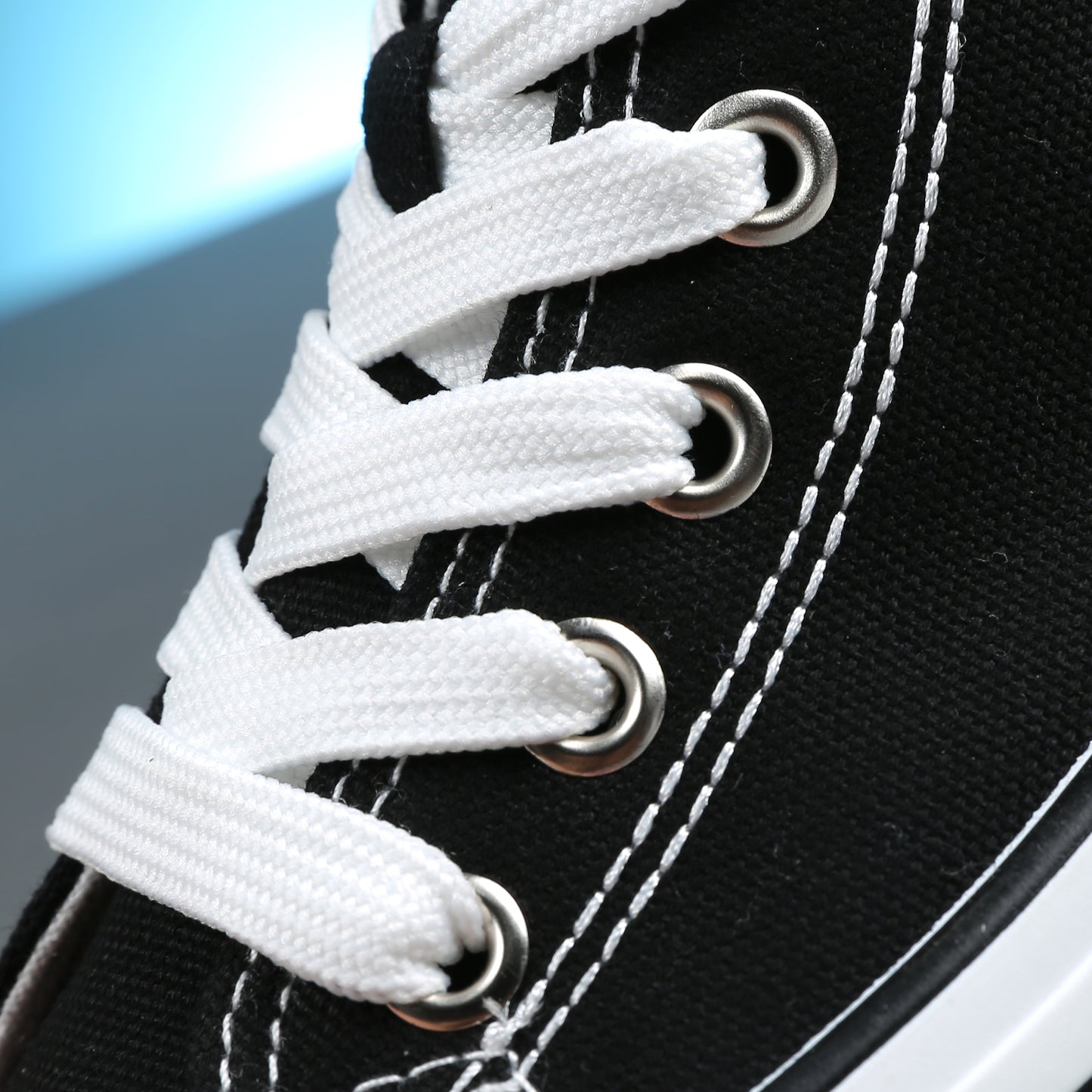 Nexsus Plus Women Black Chunky Sole High Top Canvas Trainers Size UK 3-8