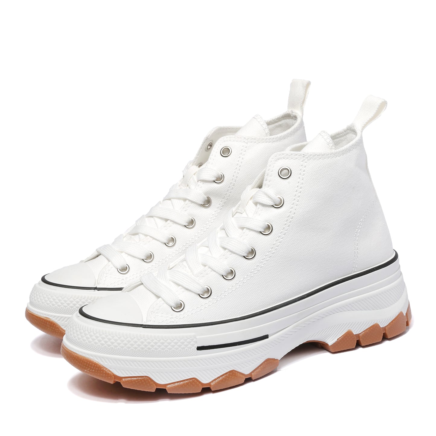 Nexsus Plus Ladies/Women Chunkyu Sole High Top Canvas Trainers Size UK 3-8