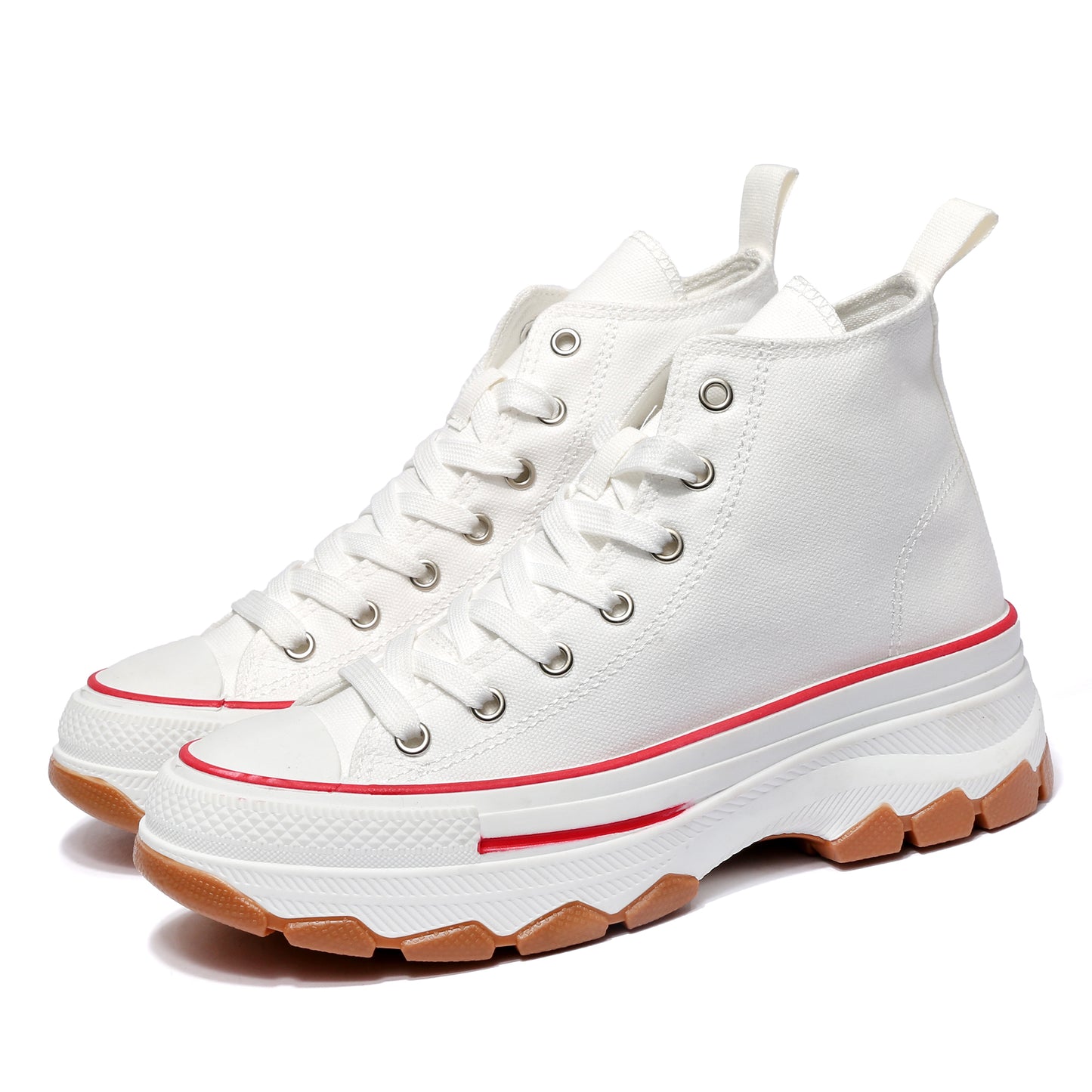 Nexsus Plus Ladies/Women Chunkyu Sole High Top Canvas Trainers Size UK 3-8