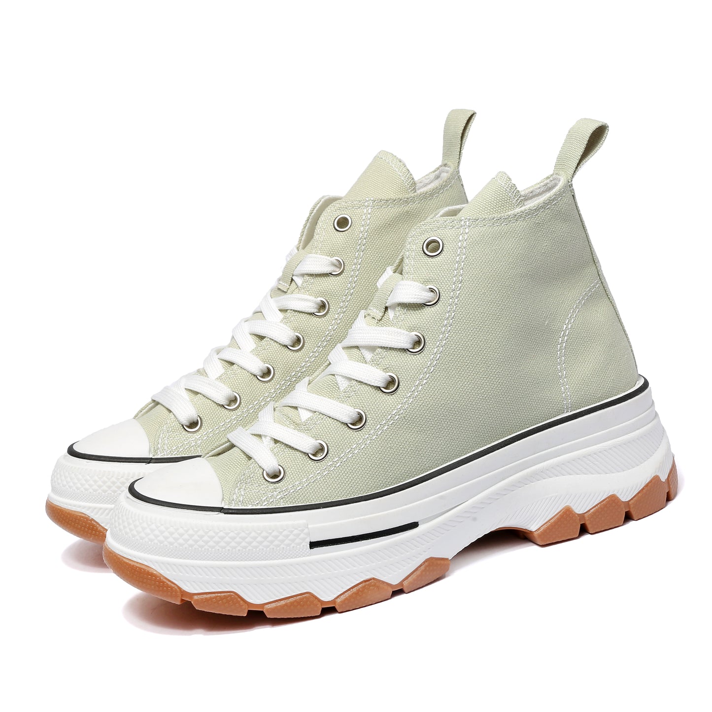Nexsus Plus Ladies/Women Chunkyu Sole High Top Canvas Trainers Size UK 3-8