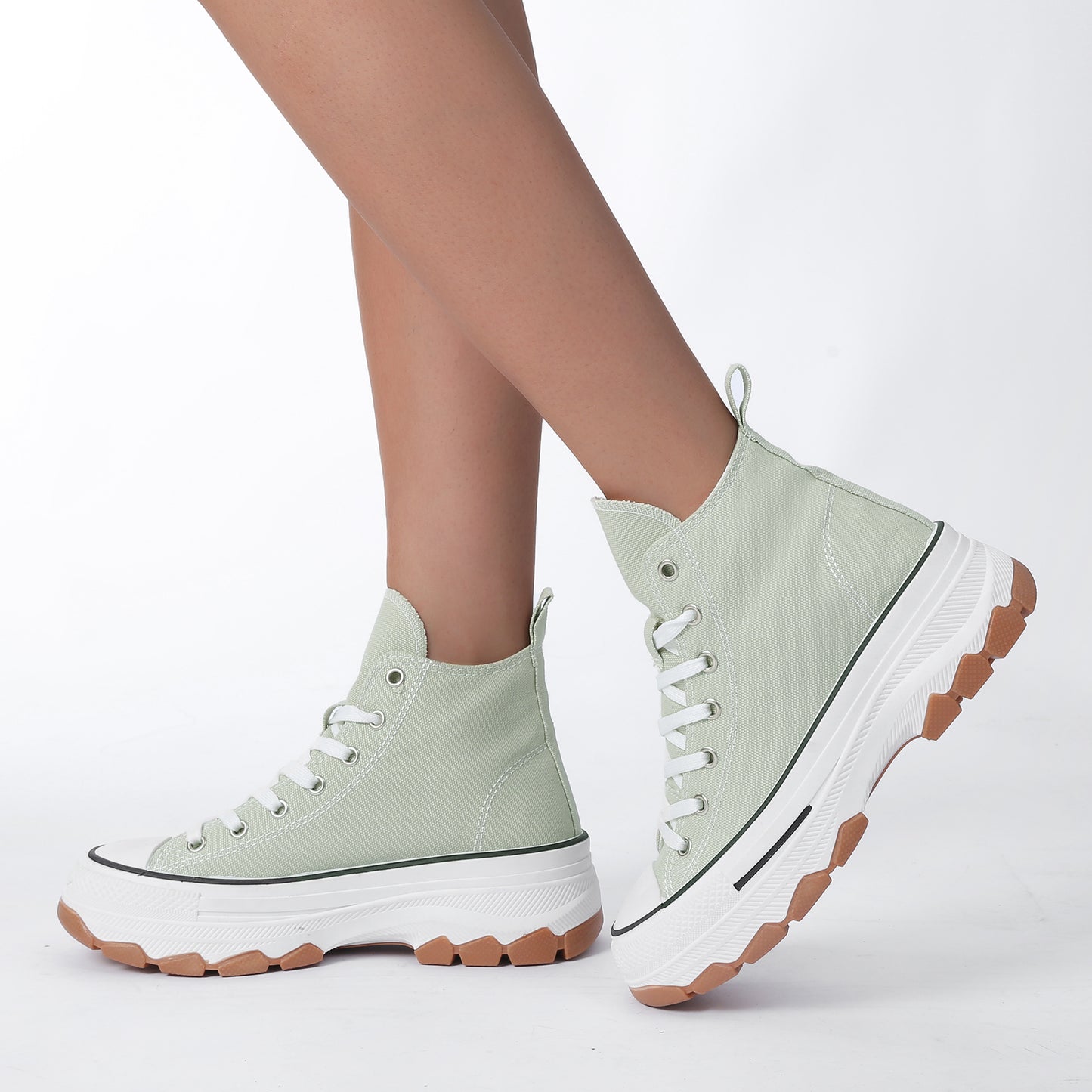 Nexsus Plus Ladies/Women Chunkyu Sole High Top Canvas Trainers Size UK 3-8