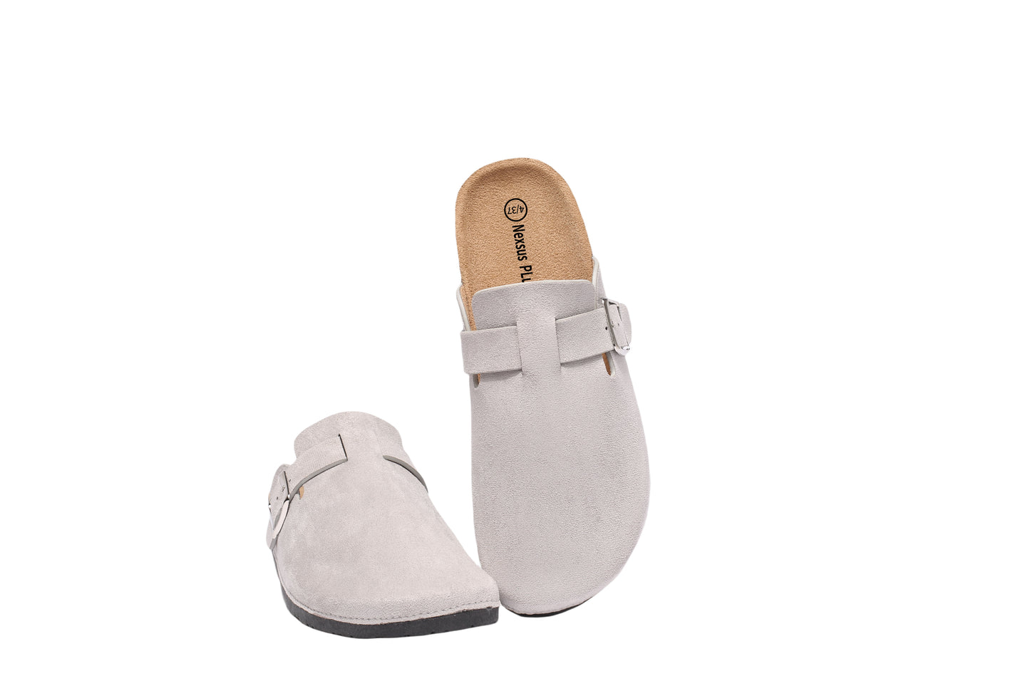 Nexsus Plus Ladies L.Grey Women Flatform Faux Suede Mule Slippers