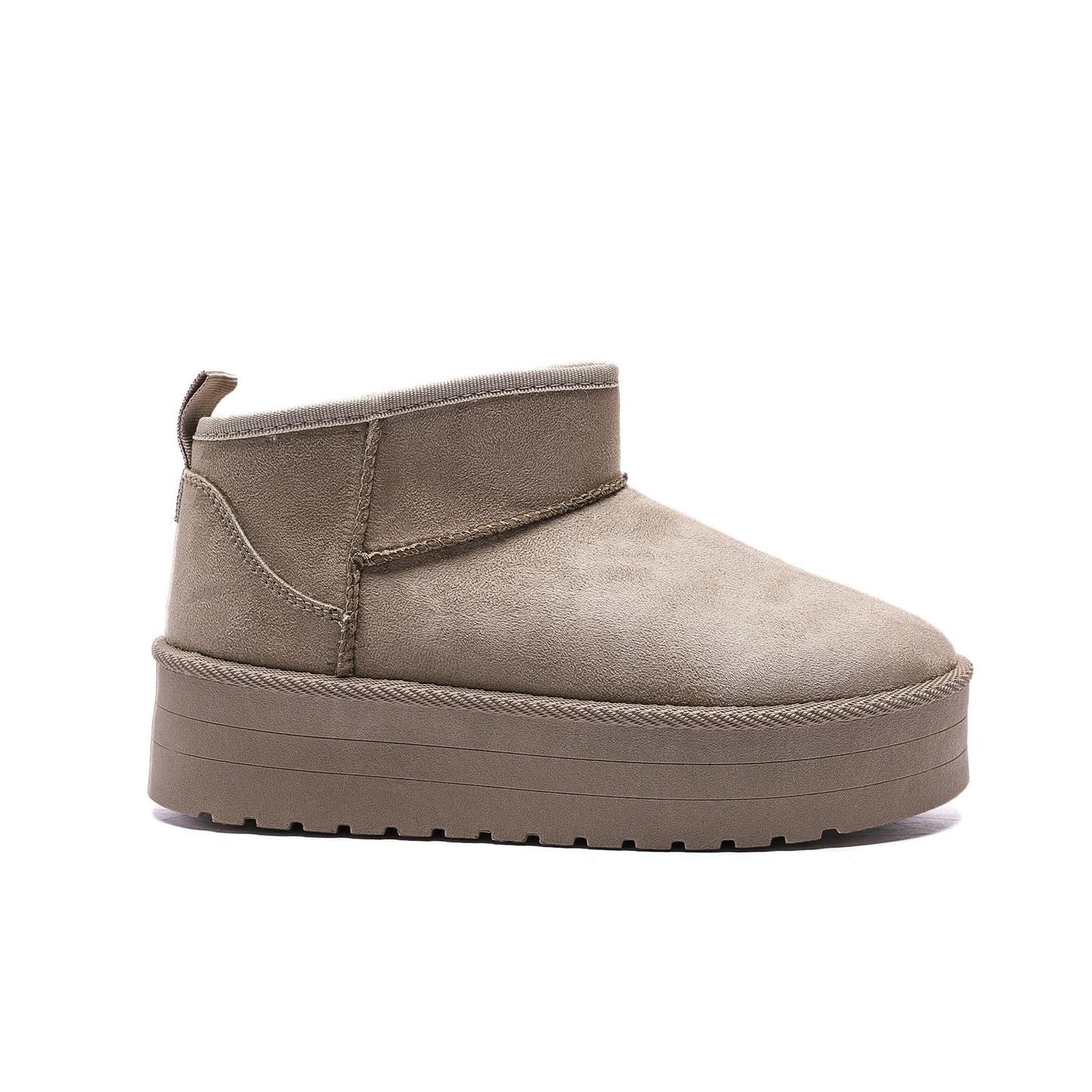 Nexsus Plus Faux Suede Fur-Lined Platform Ankle Boots (UK 3–8)