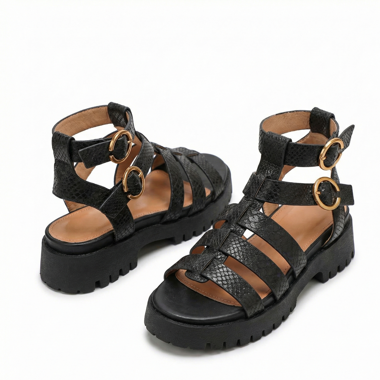 Nexsus Plus Women’s Chunky Slip-On Buckle Sandals (UK 3–8)