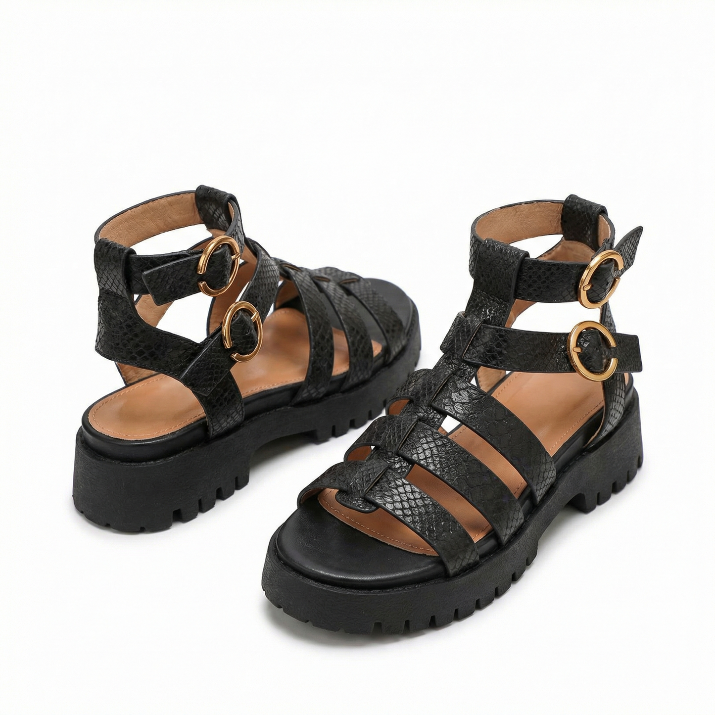 Nexsus Plus Women’s Chunky Slip-On Buckle Sandals (UK 3–8)