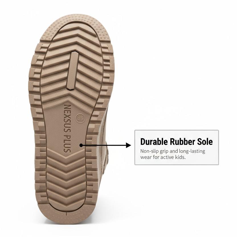 Nexsus Plus Faux Suede Fur-Lined Lace-Up Winter Boots (UK 3–8)