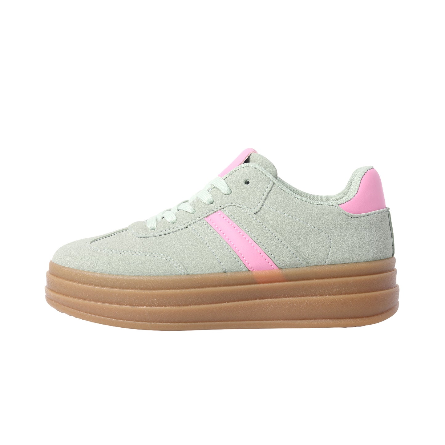 Chunky Platform Trainers – Soft Faux Suede Everyday Sneakers– Cushioned Comfort & Style