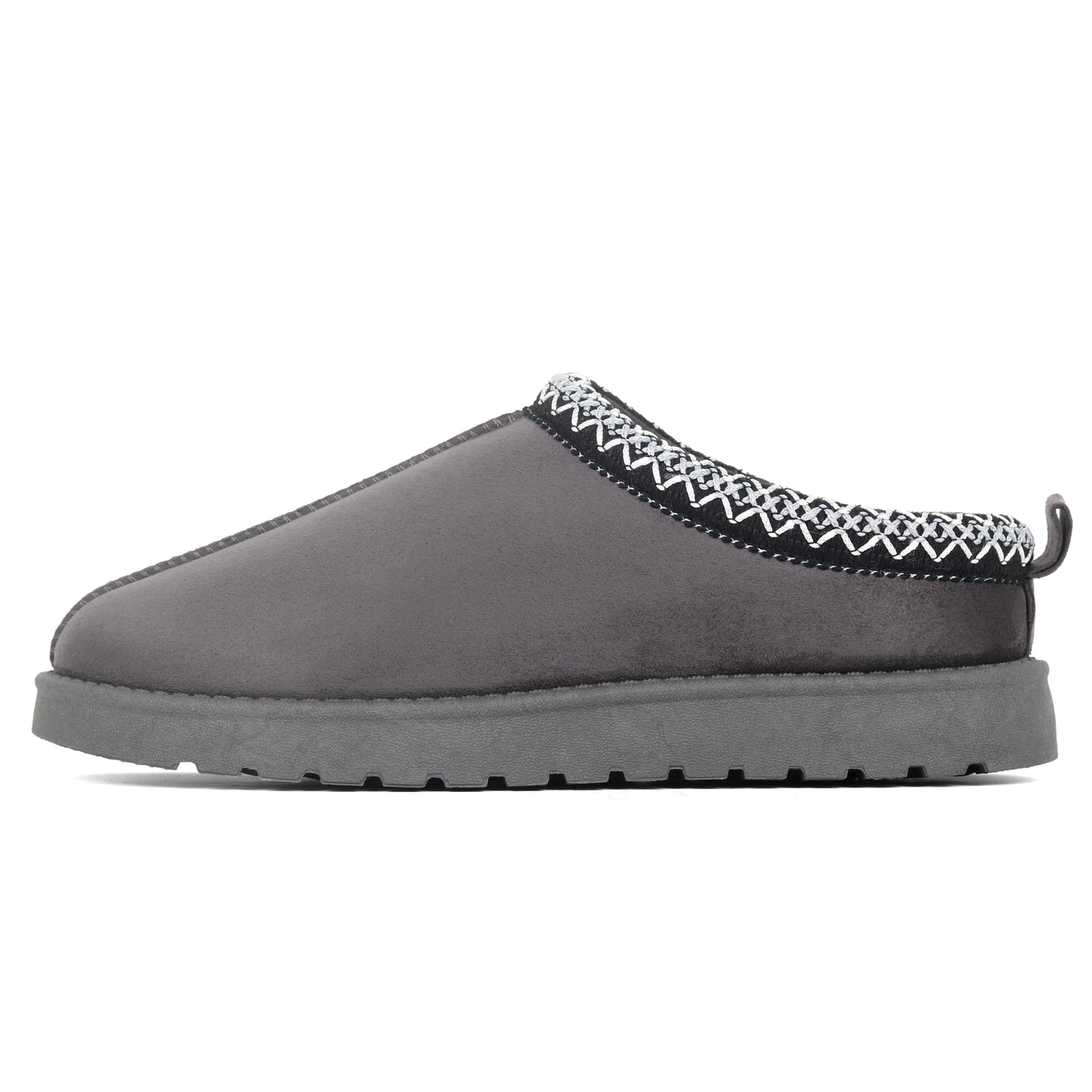 Nexsus Plus Ladies Women Flatform Dark Grey Faux Suede And Fur Lined Flatform Indoor Outdoor Warm And Cosy Comfy Slippers Size UK 3-8