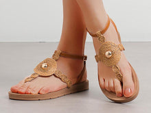 Nexsus Plus Woven T-Bar Buckle Flat Sandals - UK 3-8