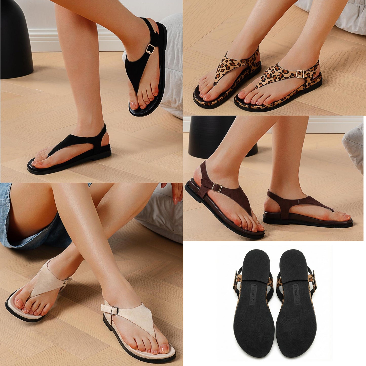 Nexsus Plus Leopard Print Slingback Sandals (UK 3–8)