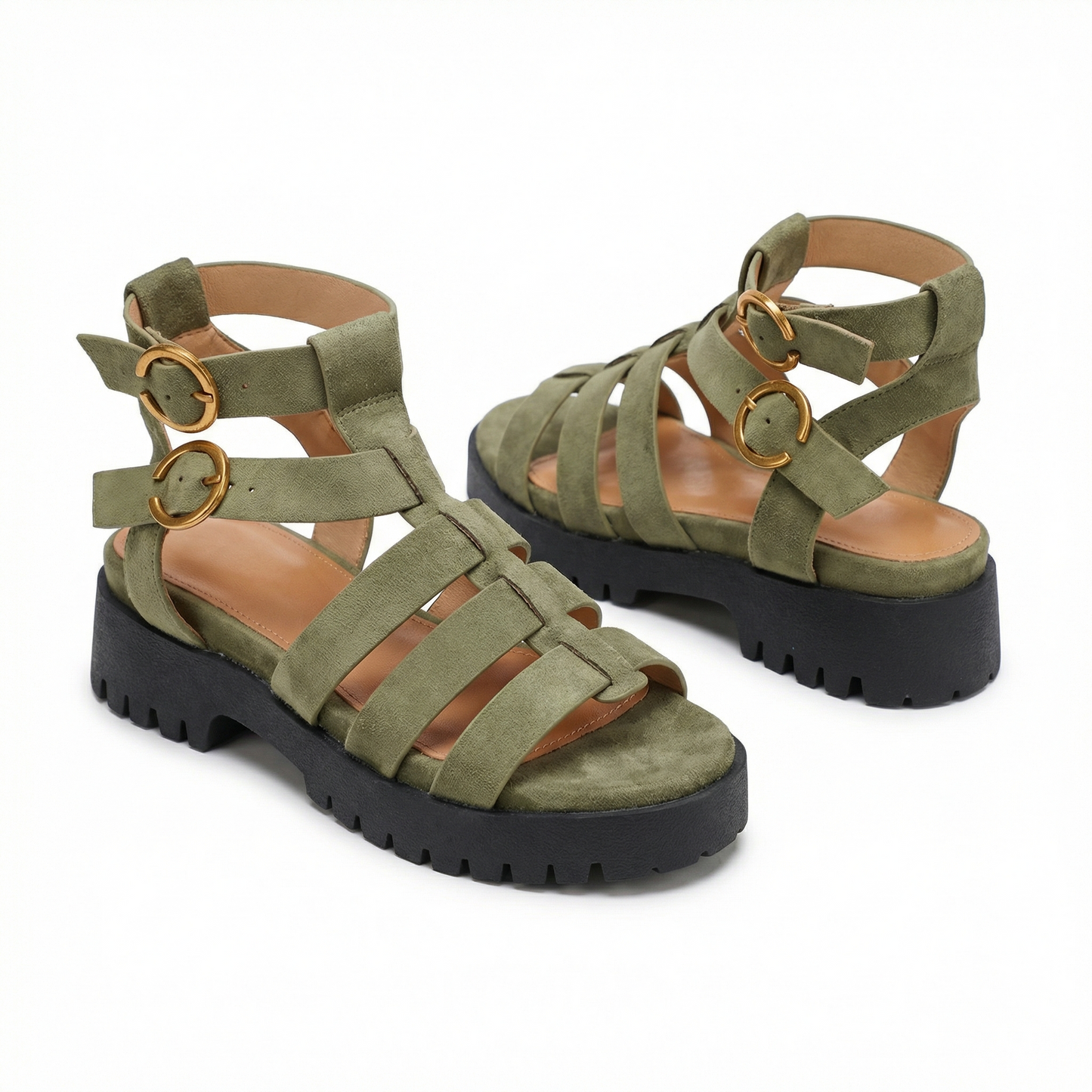 Nexsus Plus Women’s Chunky Slip-On Buckle Sandals (UK 3–8)