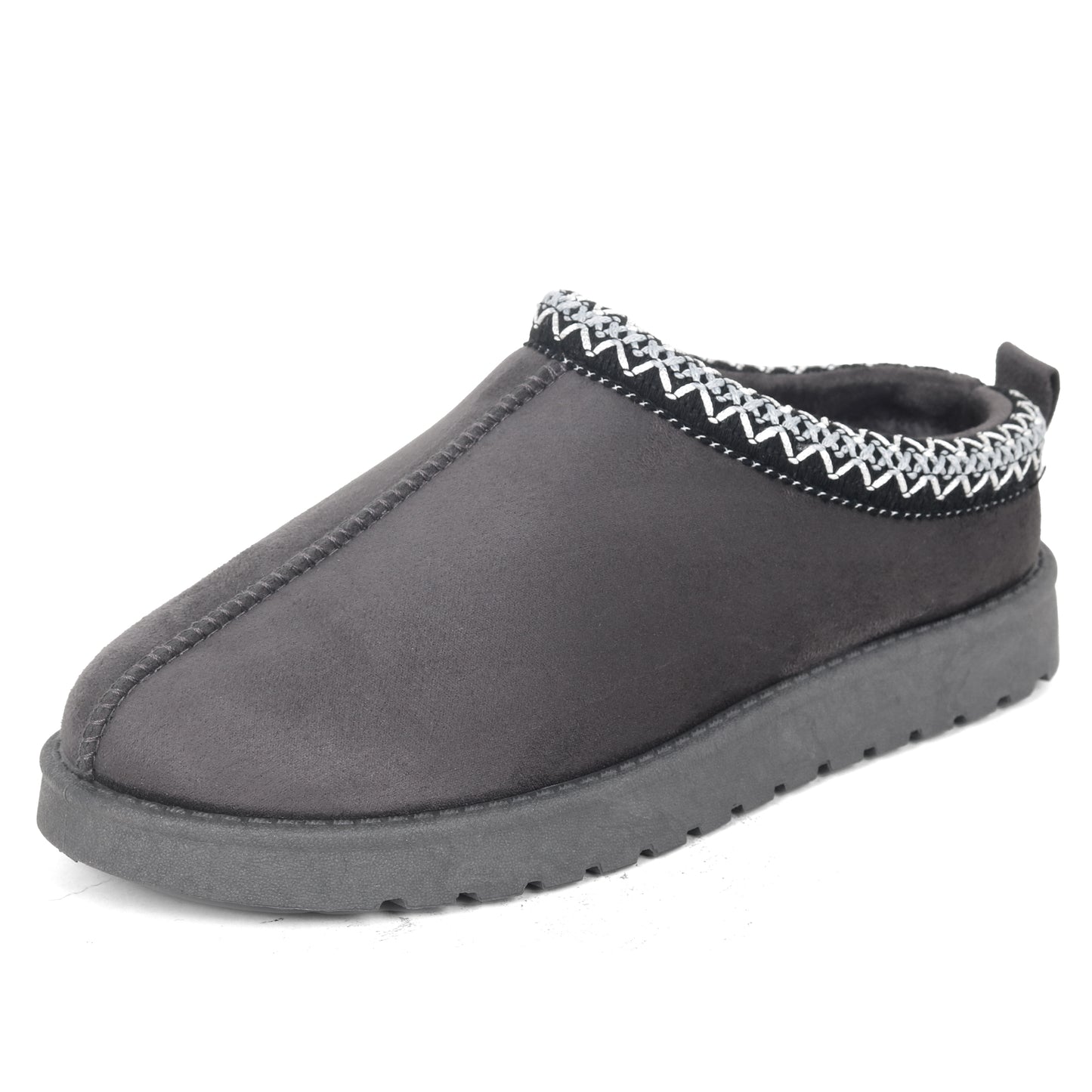 Nexsus Plus Ladies Women Flatform Dark Grey Faux Suede And Fur Lined Flatform Indoor Outdoor Warm And Cosy Comfy Slippers Size UK 3-8