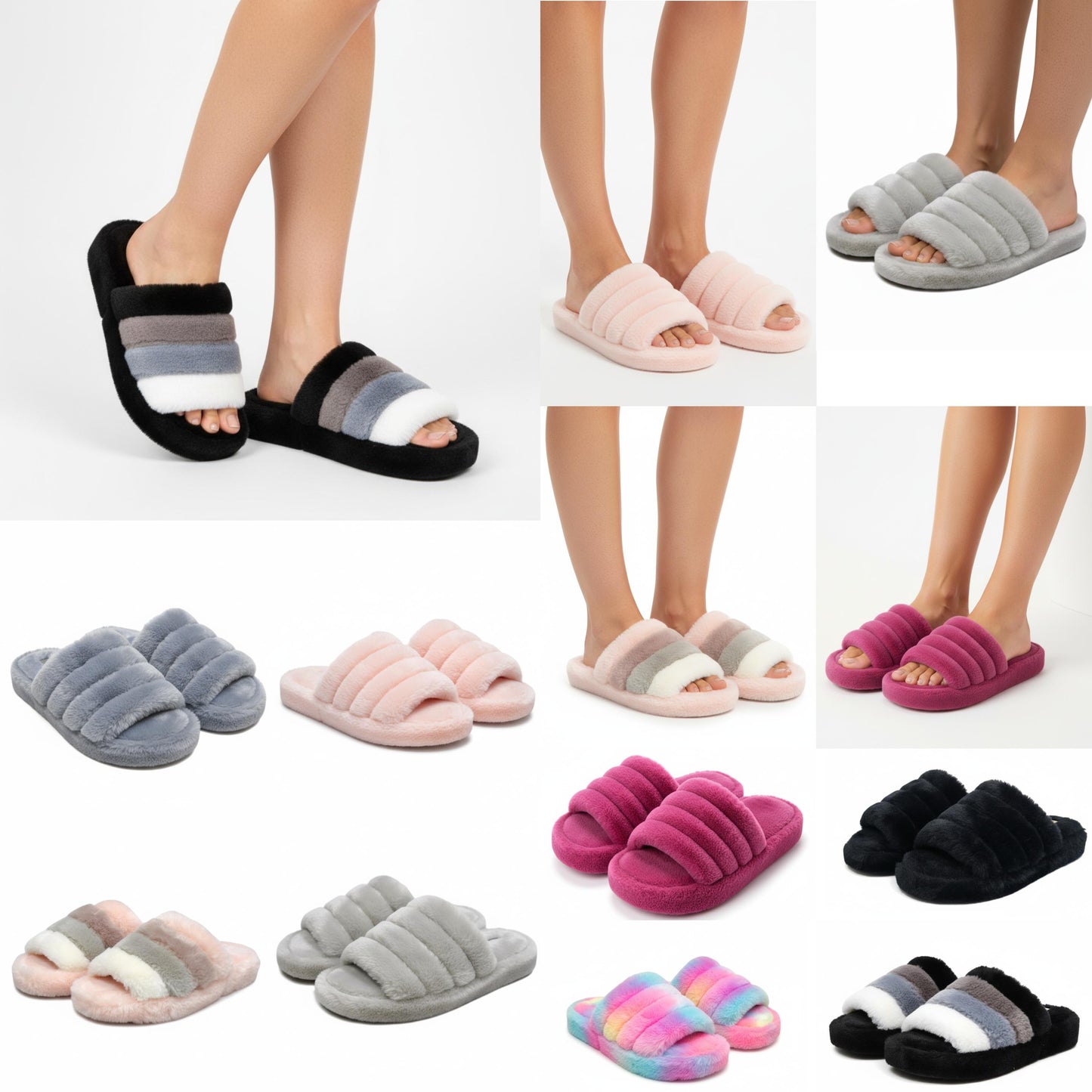 Nexsus Plus Women’s Indoor/Outdoor Faux Fur Slippers