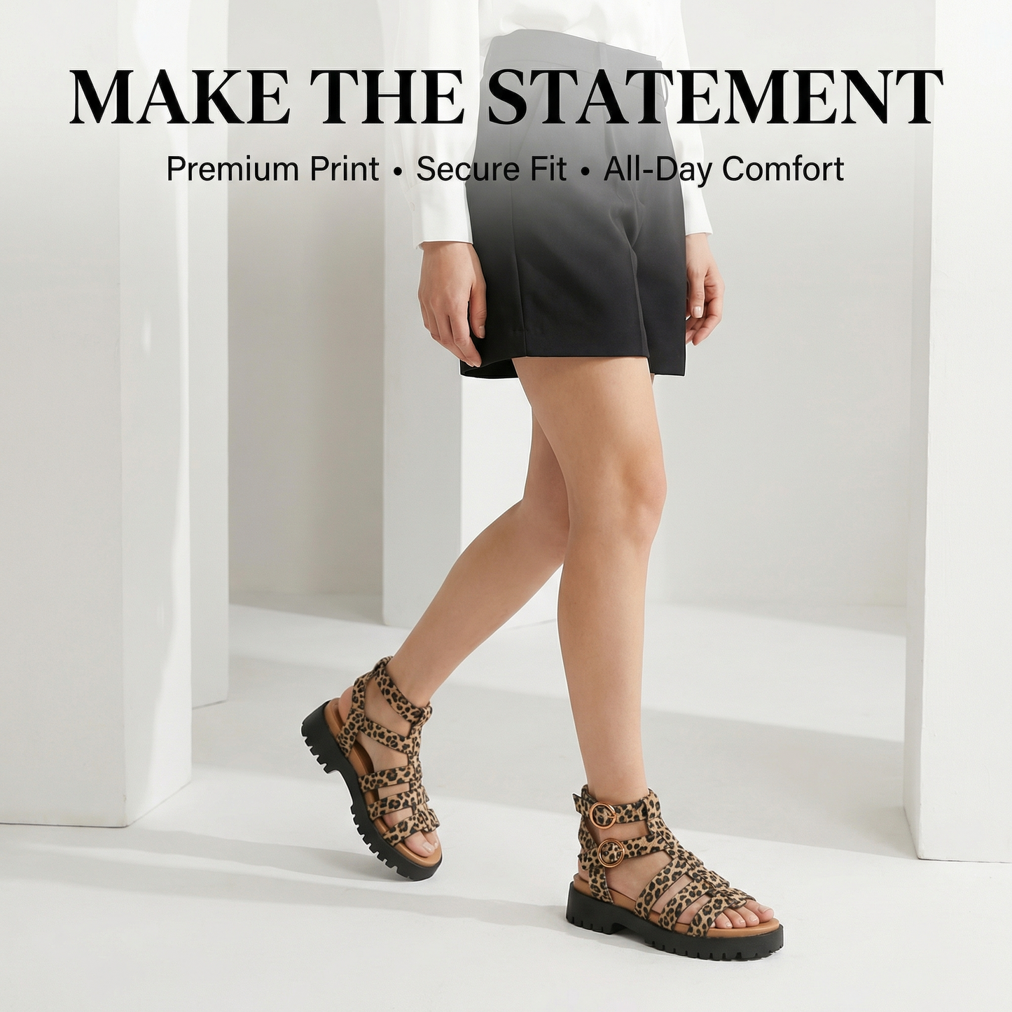 Nexsus Plus Women’s Chunky Slip-On Buckle Sandals (UK 3–8)