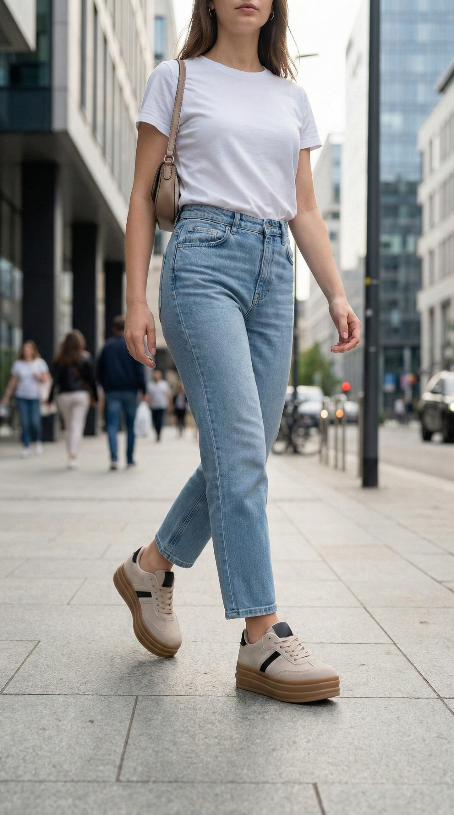 Chunky Platform Trainers – Soft Faux Suede Everyday Sneakers– Cushioned Comfort & Style