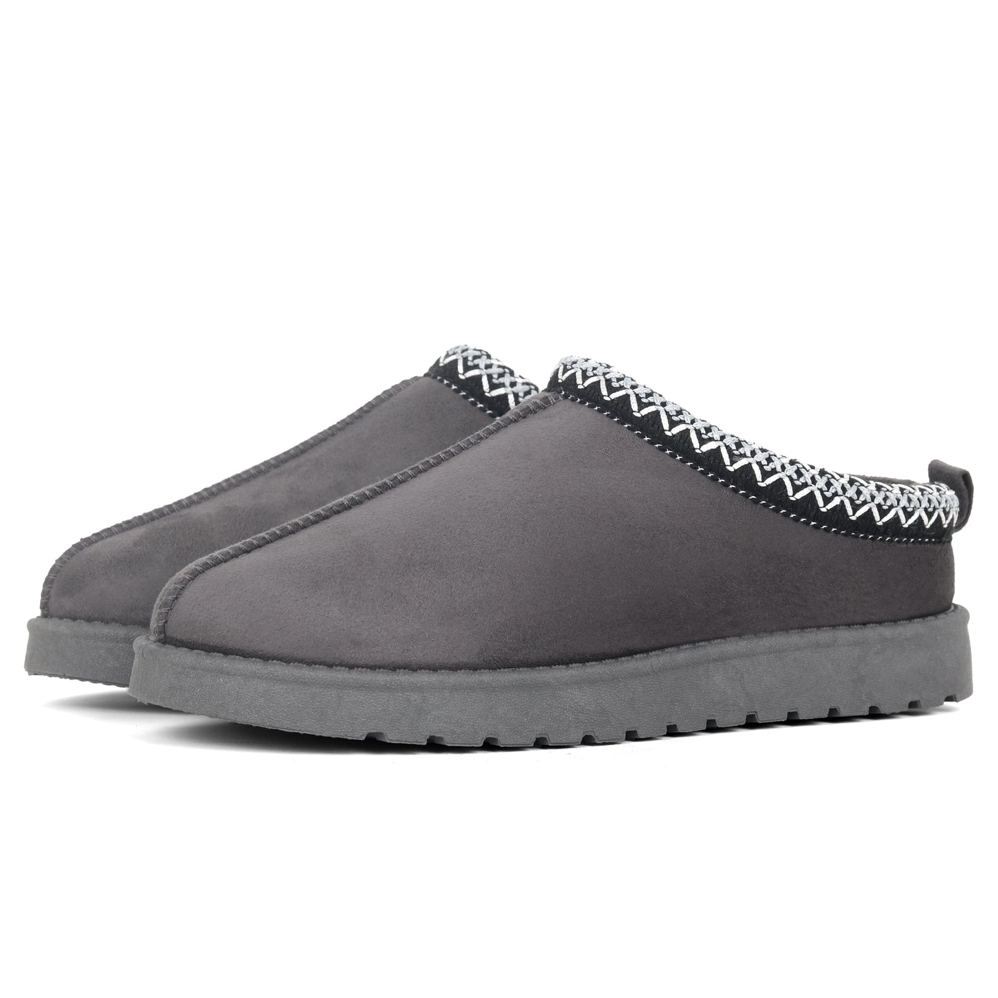 Nexsus Plus Ladies Women Flatform Dark Grey Faux Suede And Fur Lined Flatform Indoor Outdoor Warm And Cosy Comfy Slippers Size UK 3-8