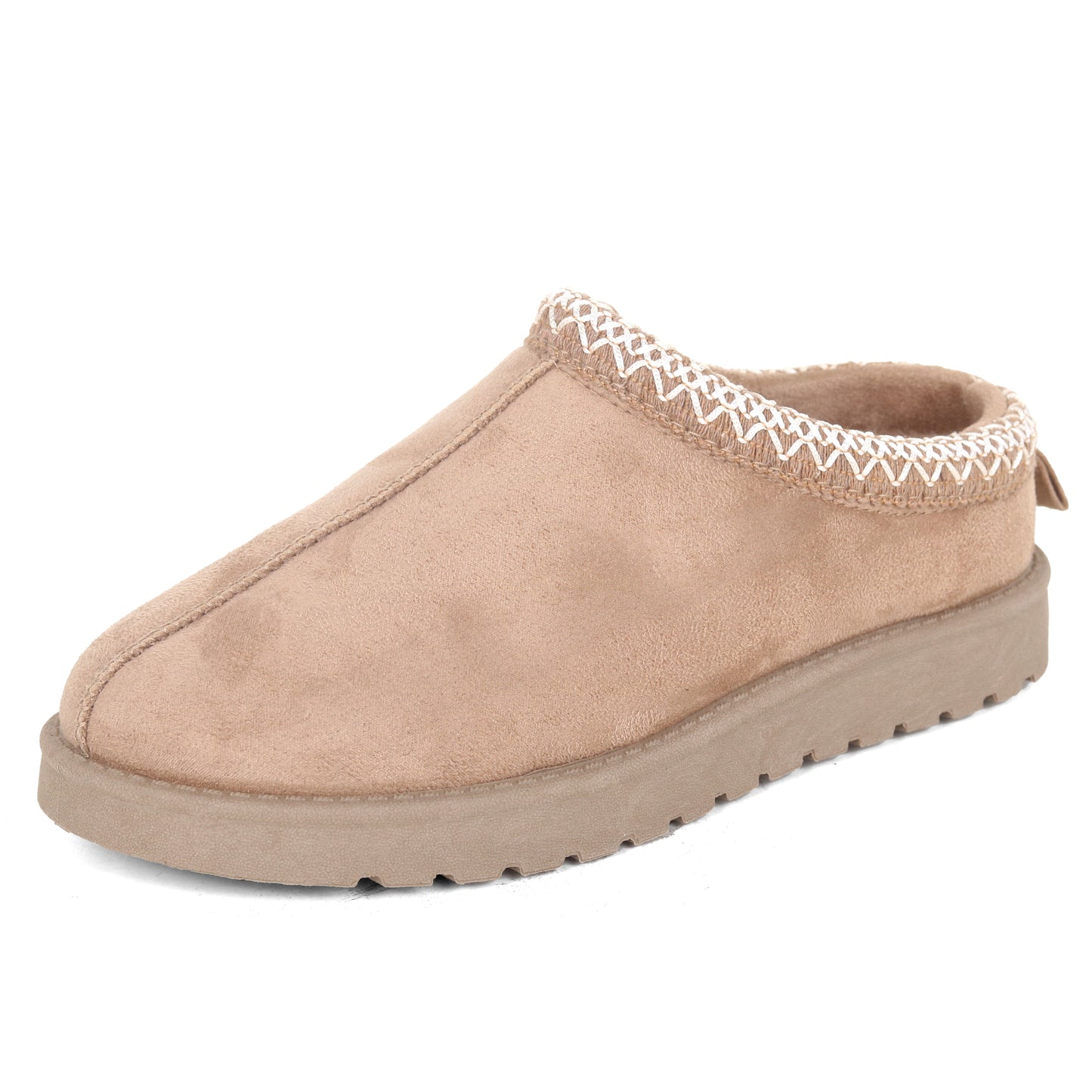Nexsus Plus Ladies Women Flatform Khaki Faux Suede And Fur Lined Flatform Indoor Outdoor Warm And Cosy Comfy Slippers Size UK 3-8