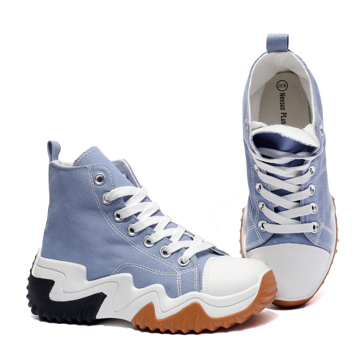 Women’s Chunky Platform Trainers  Lace Up Casual Sneakers