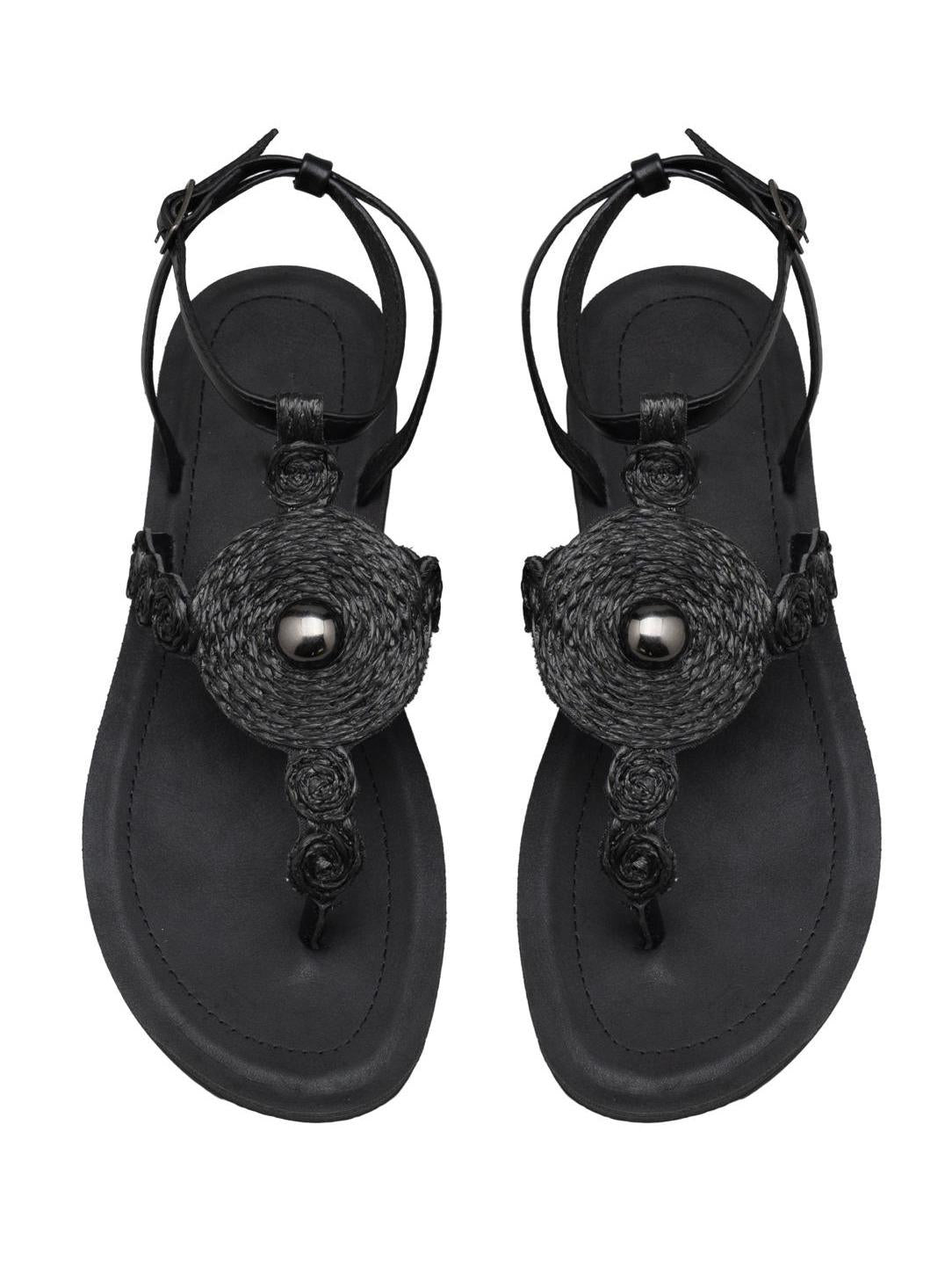 Nexsus Plus Woven T-Bar Buckle flat Sandals (UK 3–8)