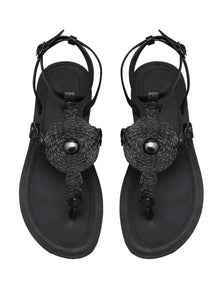 Nexsus Plus Woven T-Bar Buckle Flat Sandals - UK 3-8