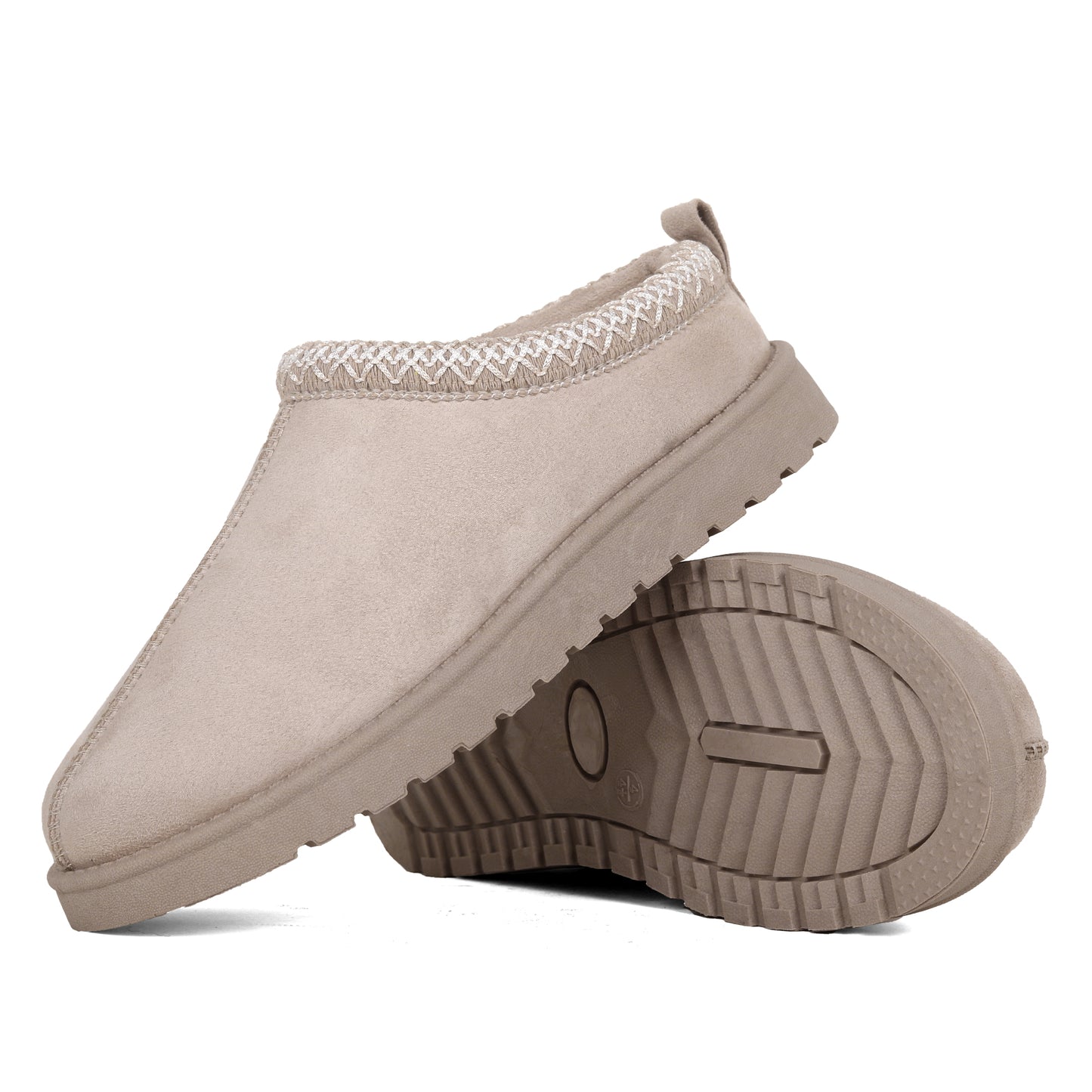 Nexsus Plus Ladies Women Flatform Beige Faux Suede And Fur Lined Flatform Indoor Outdoor Warm And Cosy Comfy Slippers Size UK 3-8