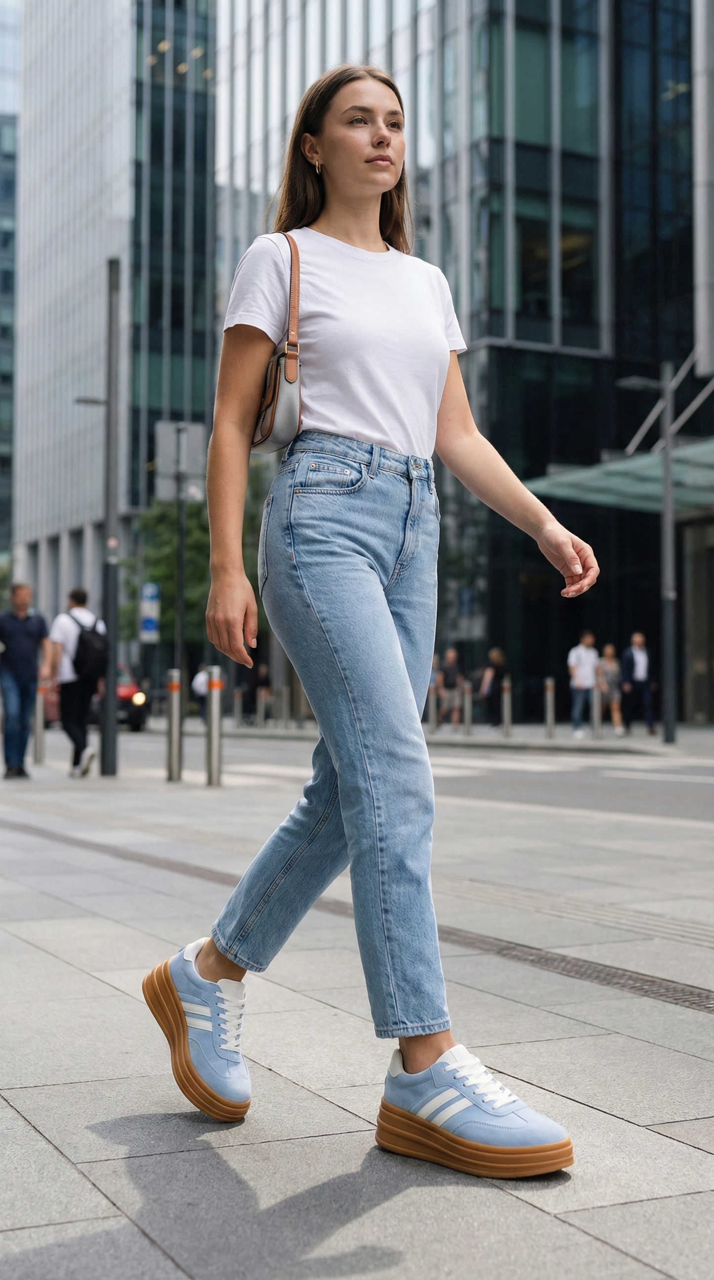 Chunky Platform Trainers – Soft Faux Suede Everyday Sneakers– Cushioned Comfort & Style