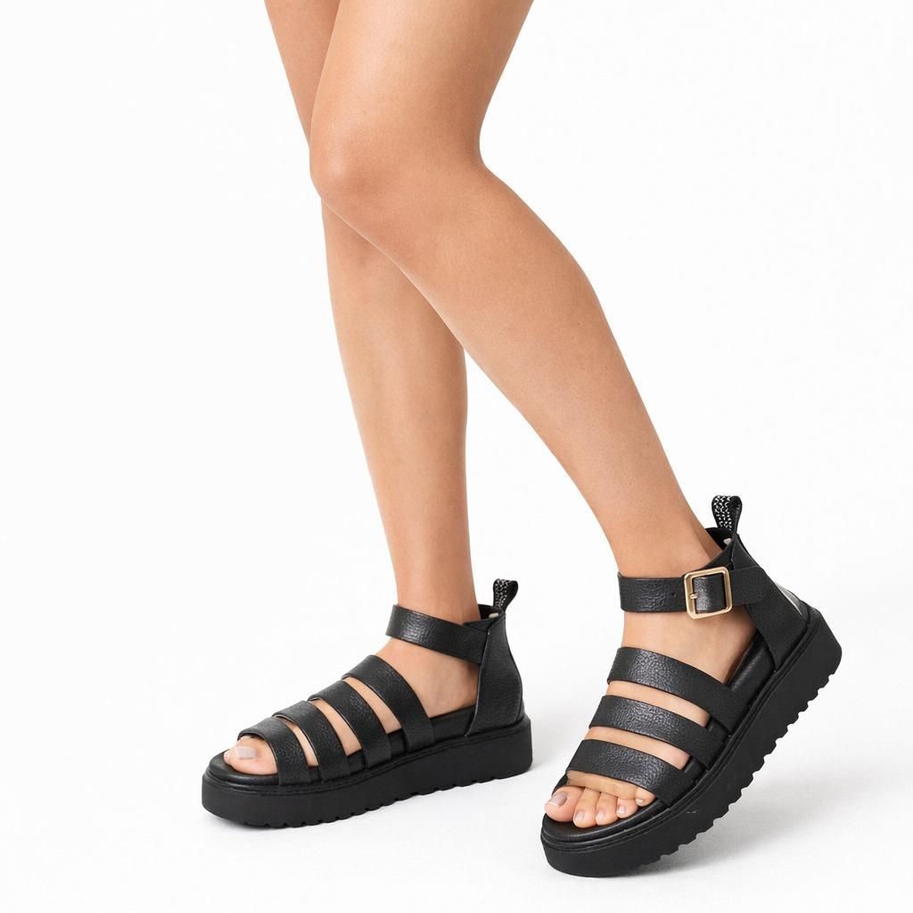 Nexsus Plus Women’s Chunky Slip-On Buckle Sandals (UK 3–8)