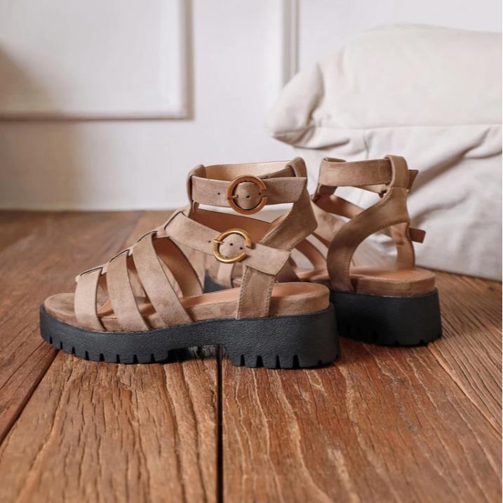 Nexsus Plus Women’s Chunky Slip-On Buckle Sandals (UK 3–8)