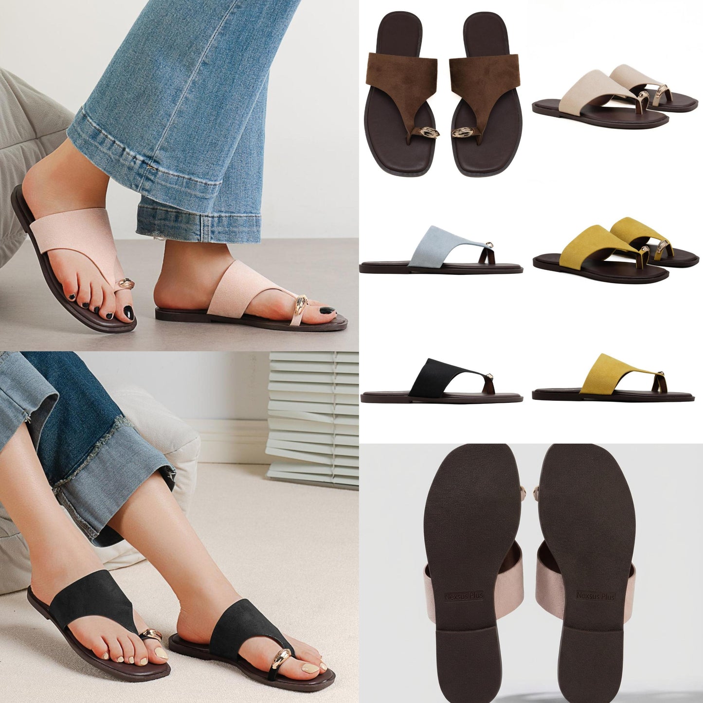 Nexsus Plus Soft Strap Flat Sandals (UK 3–8)