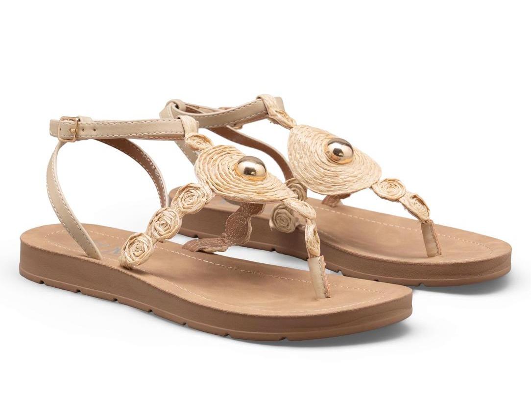 Nexsus Plus Woven T-Bar Buckle Flat Sandals - UK 3-8