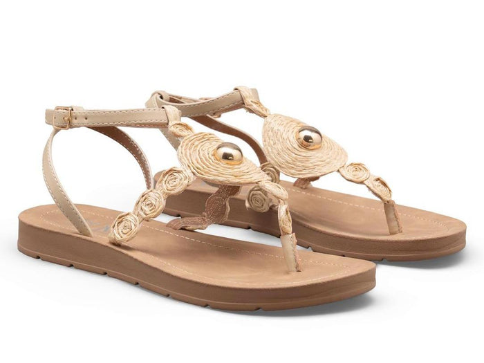 Nexsus Plus Woven T-Bar Buckle Flat Sandals - UK 3-8