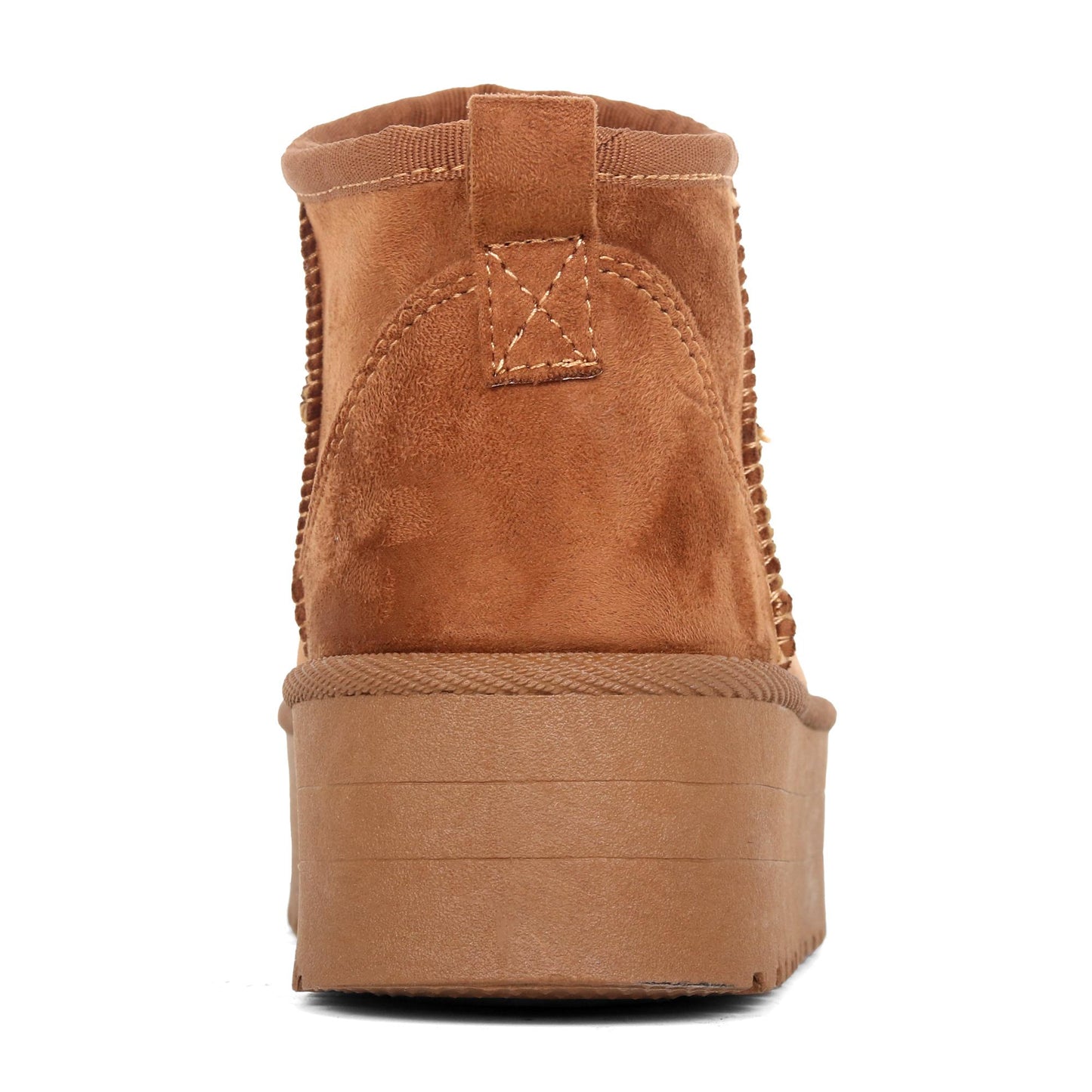 Nexsus Plus Faux Suede Fur-Lined Platform Ankle Boots (UK 3–8)