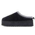 Nexsus Plus Women’s Faux Suede Fur-Lined Platform Slippers – High Sole Slip-On Winter Shoes UK 3–8
