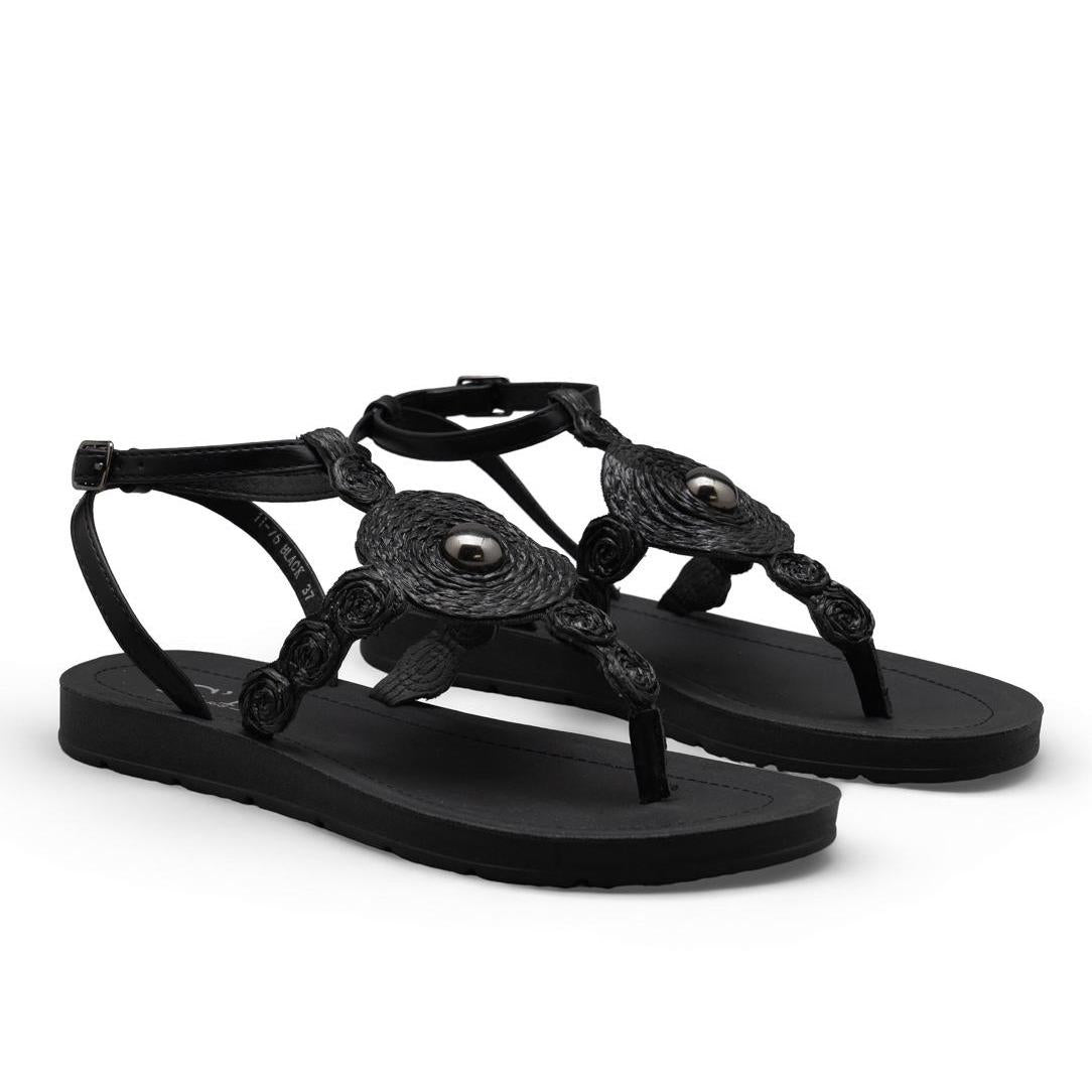 Nexsus Plus Woven T-Bar Buckle flat Sandals (UK 3–8)