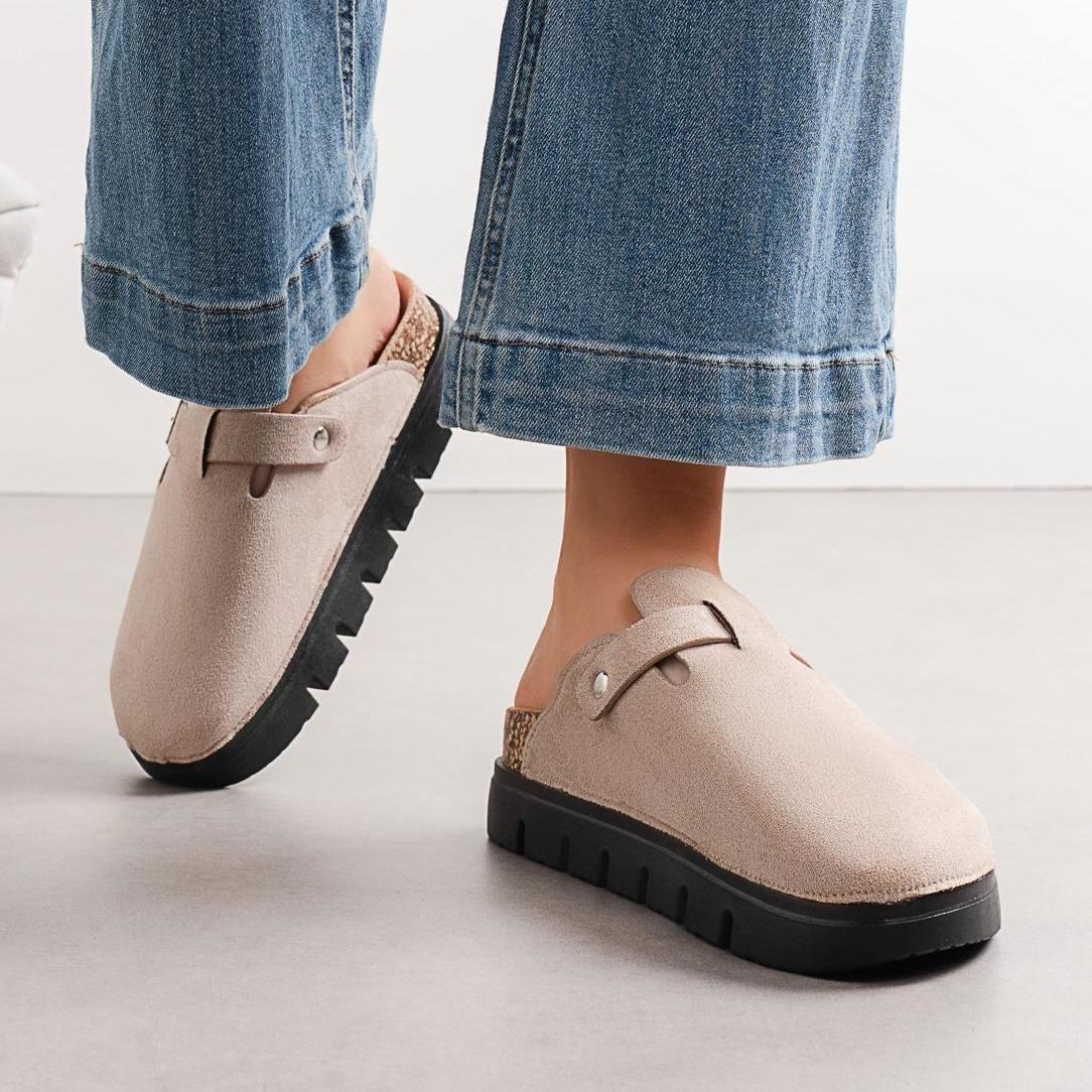 Nexsus Plus Soft Suede Slip-On Clog Slippers (UK 3–8)