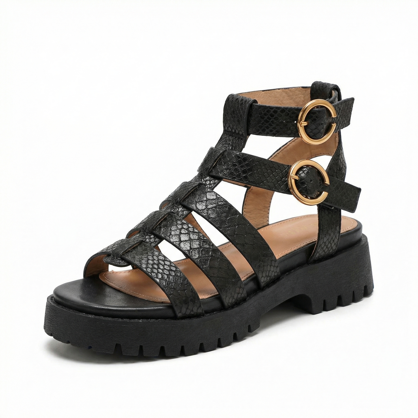 Nexsus Plus Women’s Chunky Slip-On Buckle Sandals (UK 3–8)