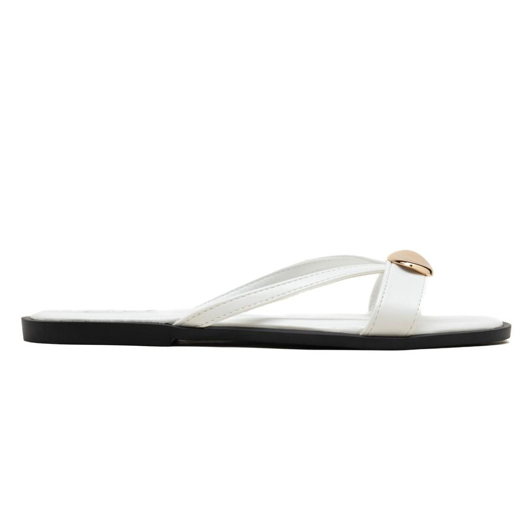 Nexsus Plus Minimal Gold Accent Slide Sandals (UK 3–8)
