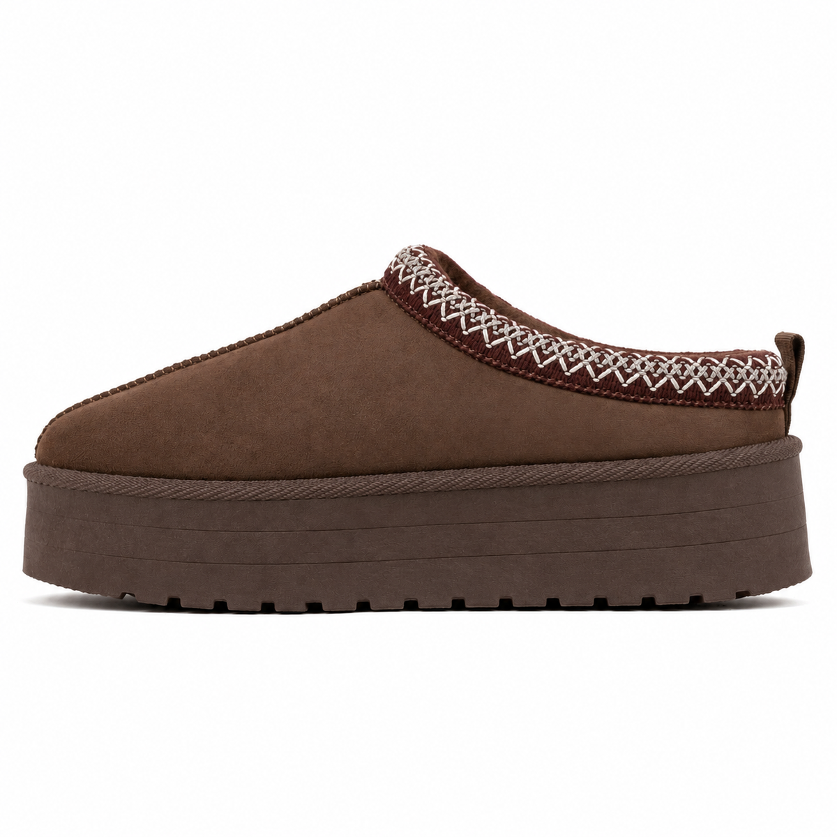 Brown Knit-Cuff Platform Mule.png