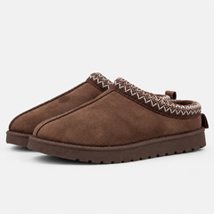 Cozy Brown Suede Mule Slippers.png