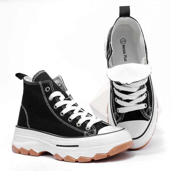 Nexsus Plus Women’s Chunky Platform High-Top Trainers – Lace-Up Casual Sneakers UK 3–8