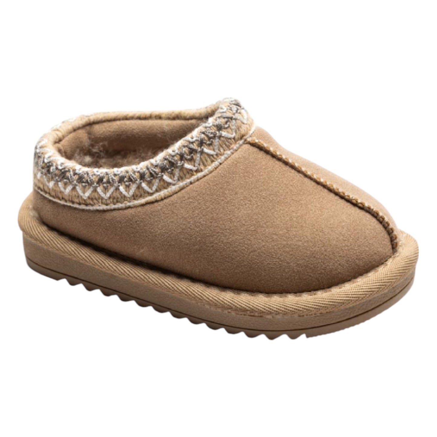 Nexsus Plus Kids Unisex faux-suede fur-lined medium soul slippers size uk